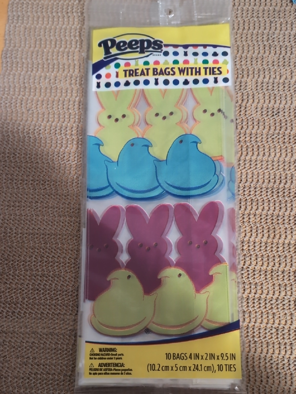 Peeps Treat Bags with Ties Pack Of 10 New
